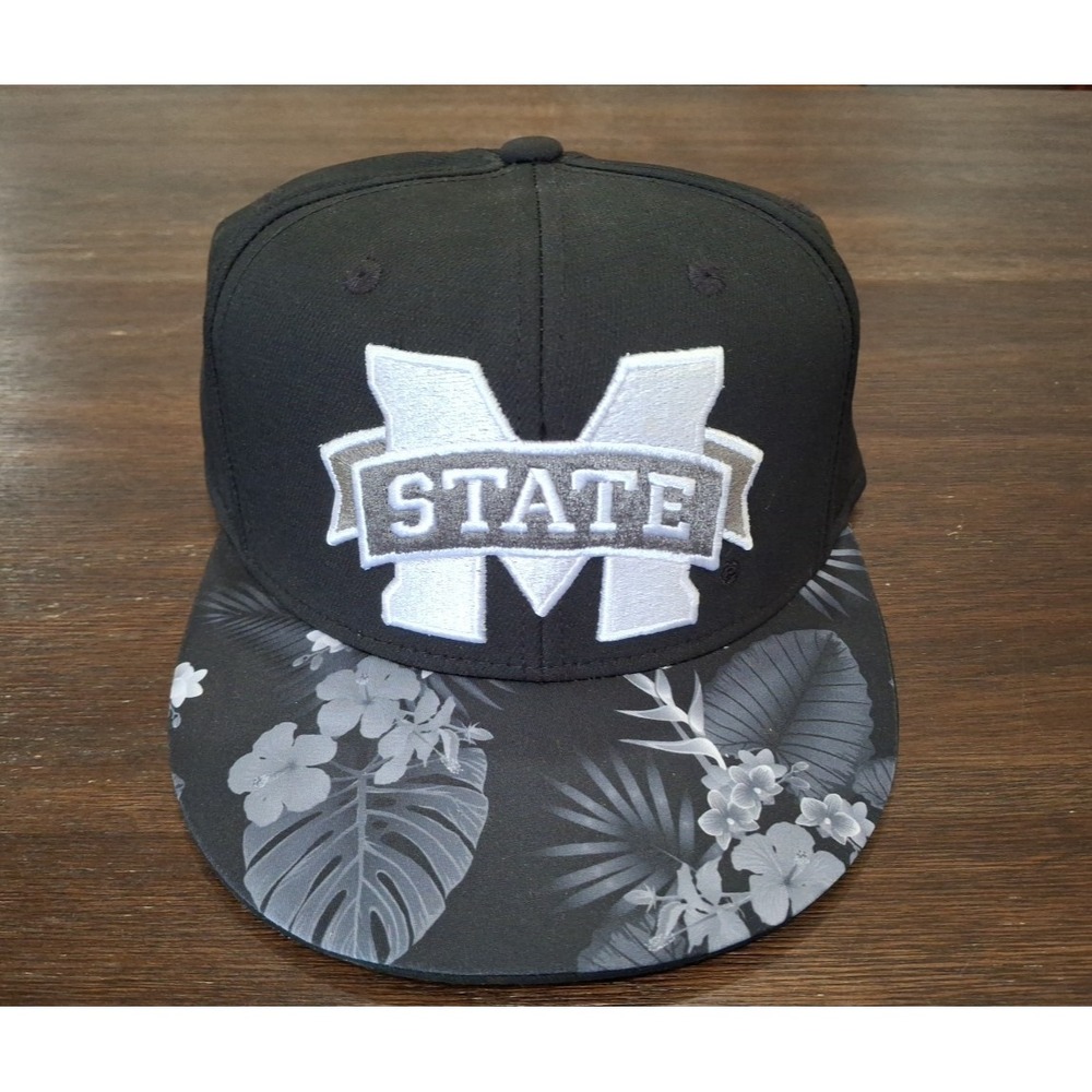 Mississippi State Bulldogs Adidas FitMax 70 Hawaiian Flat Bill Hat - S/M, New!